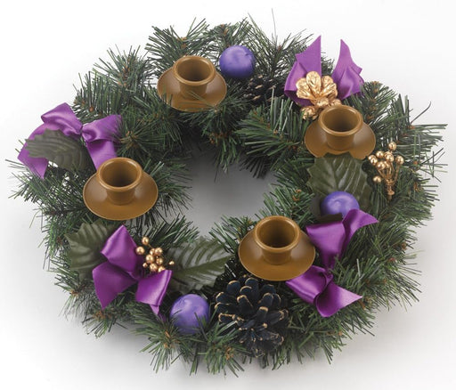 Purple Bow Advent Wreath