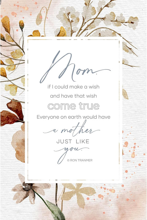 Mom Wood Frame Wall Plaque 6x9