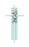 Boy Praying Silver Cross on Blue Wood 6"