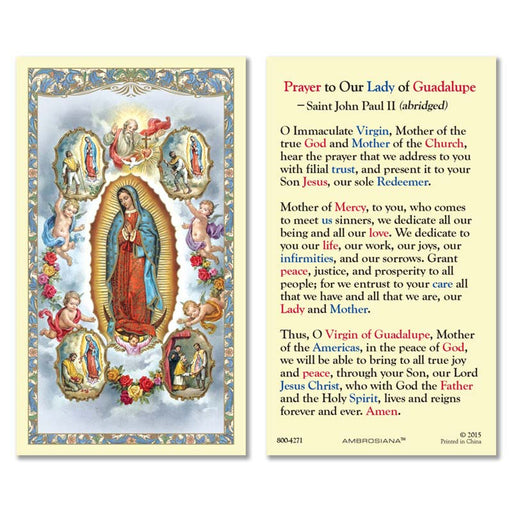 Our Lady of Guadalupe Laminated Holy Card