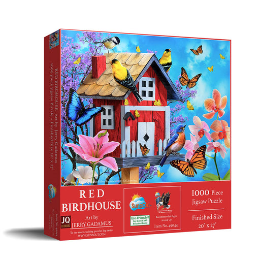 Red Birdhouse 1000 Piece Jigsaw