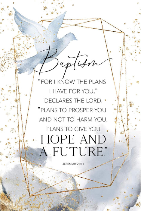 Jeremiah 29:11 Baptism 6x9 Wood Plaque