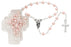 Baby Pink Pearl Rosary w/ Cross Box