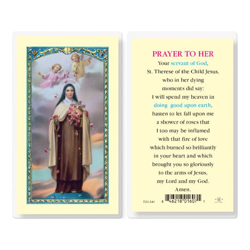 St. Therese of Lisieux Laminated Holy Card