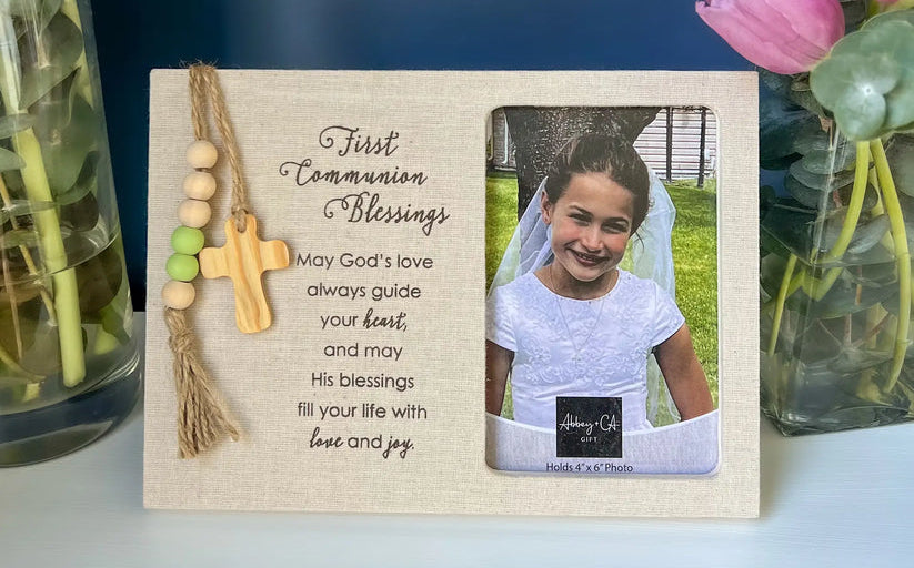 First Communion Fabric 4x6 Frame