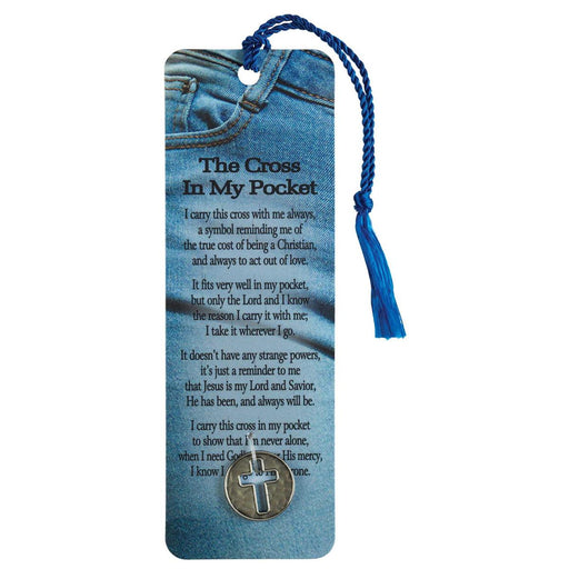 Cross in My Pocket Tassel Bookmark with Coin