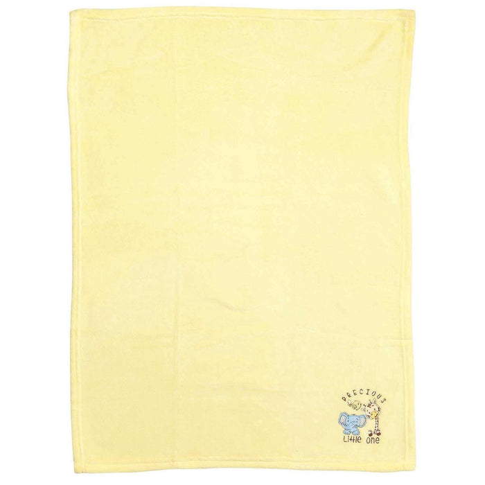 Precious Little One Yellow Fleece Baby Blanket