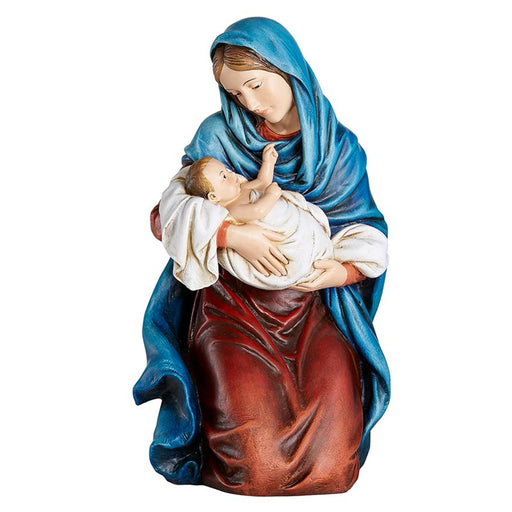 Kneeling Madonna & Child Figurine 12"