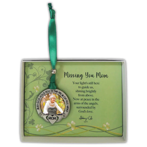 Missing You Mom Claddagh Photo Ornament