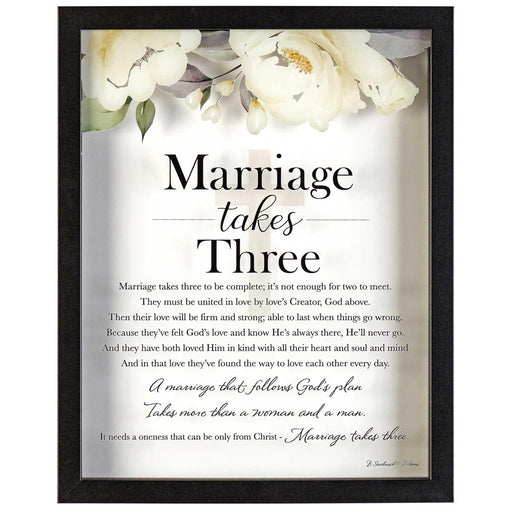 Marriage Takes Three 11x14 Wall Decor