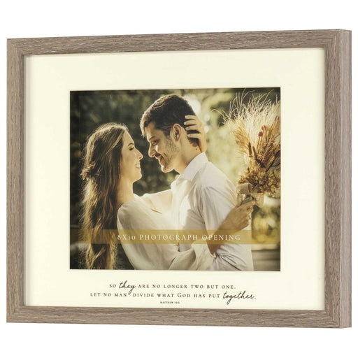 No Longer Two but One 8x10 Matted Wedding Photo Frame