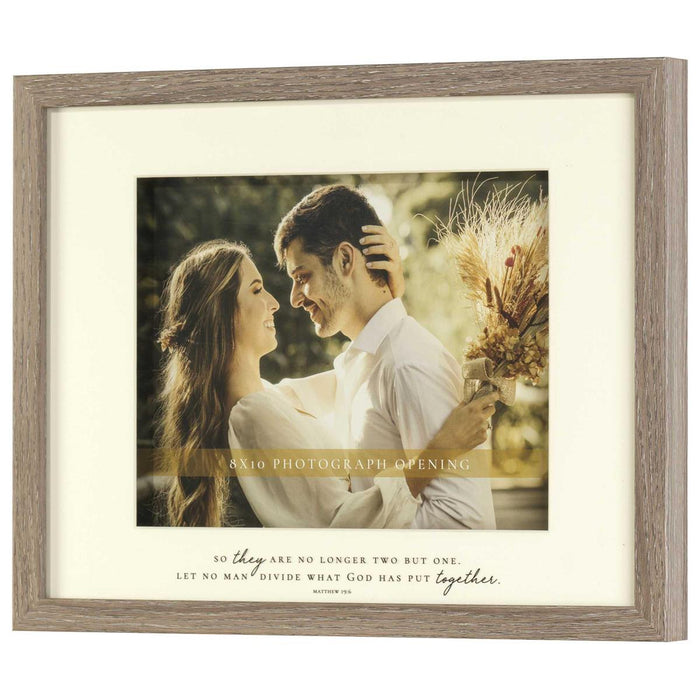 No Longer Two but One 8x10 Matted Wedding Photo Frame