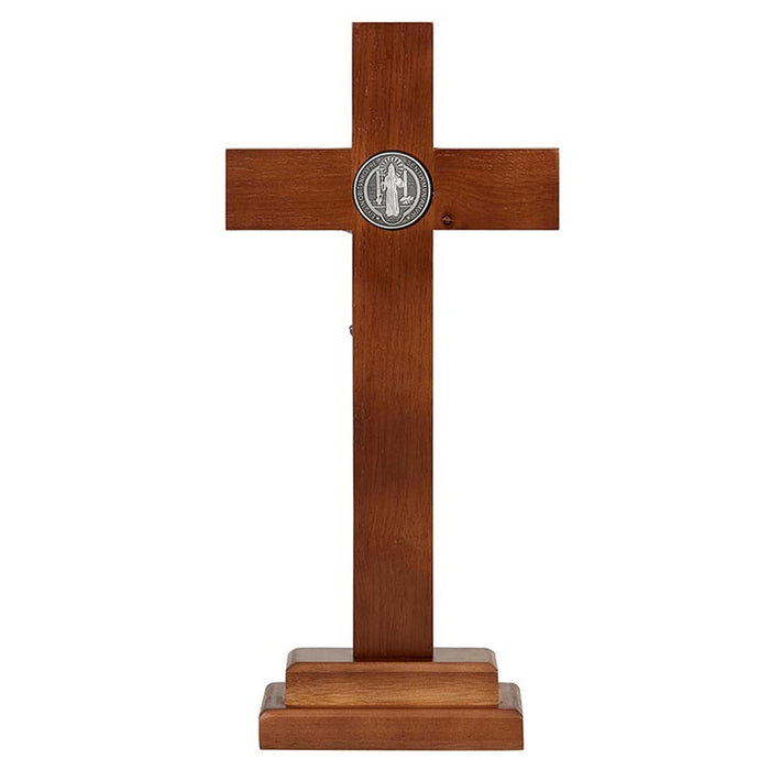 13" Saint Benedict Standing Crucifix