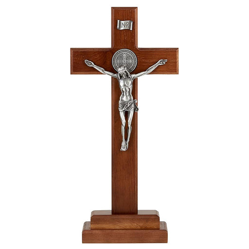 13" Saint Benedict Standing Crucifix