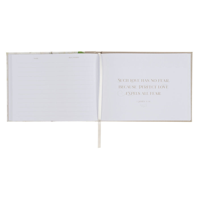 Love Faux Leather Medium Guest Book