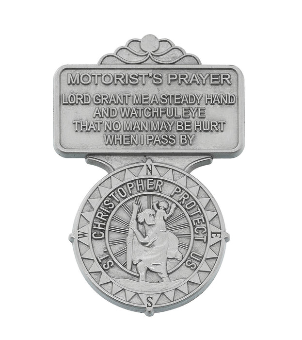 Motorist Prayer St. Christopher Visor Clip