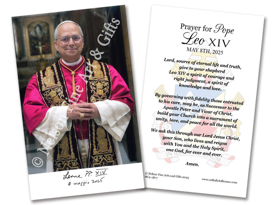 Pope Leo XIV Paper Holy Card