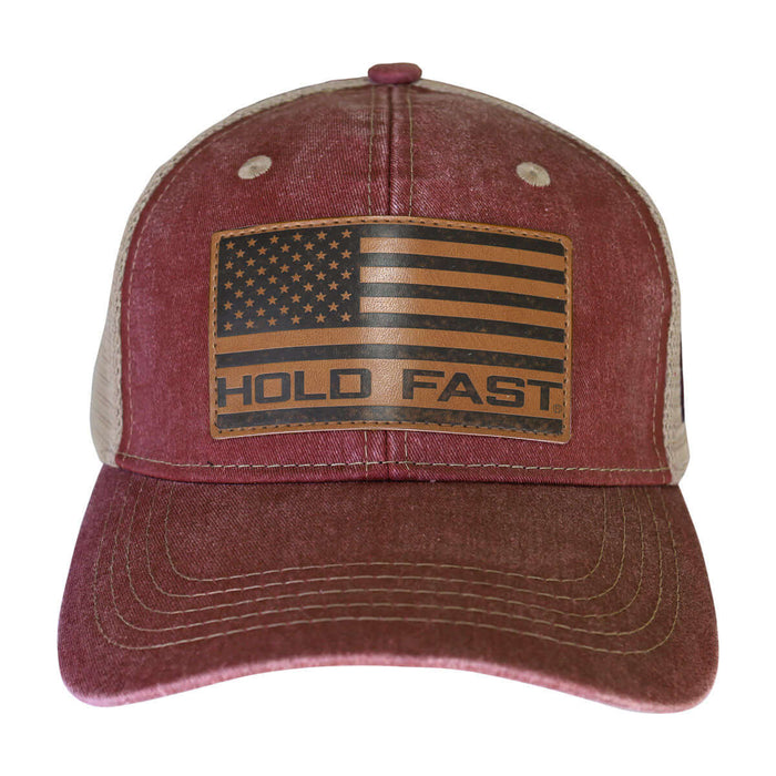 Hold Fast Leather Flag Men's Cap