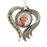 Sculpted Heart Photo Memorial Ornament
