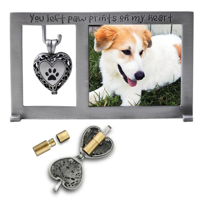 Pet Memorial Frame w/ Heart Locket
