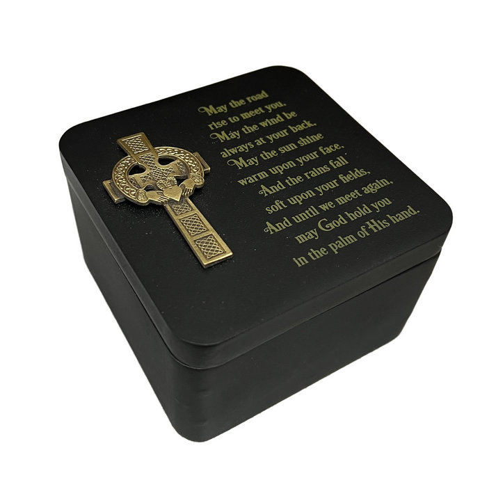 Irish blessing Black Keepsake Box