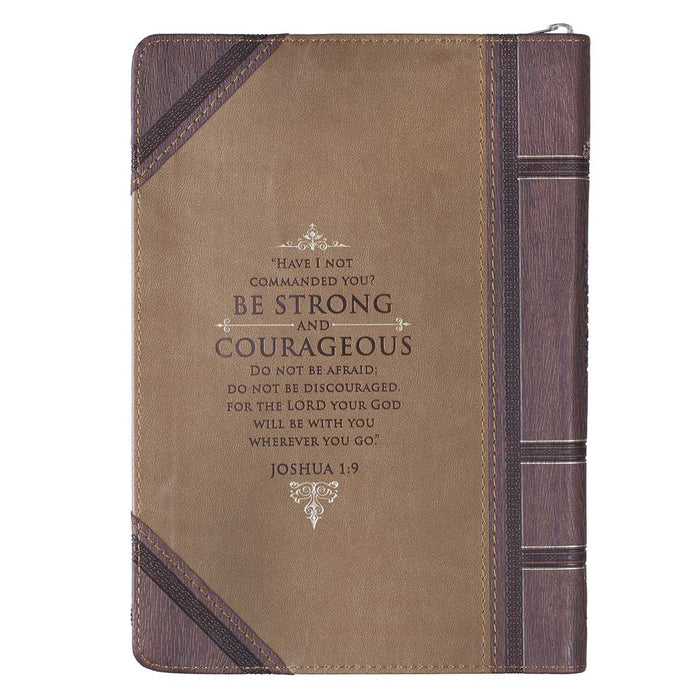 Be Strong & Courageous Classic LuxLeather Journal