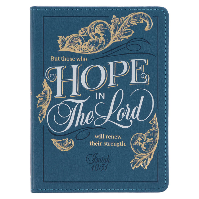 Hope in the Lord Blue Faux Leather Handy-size Journal