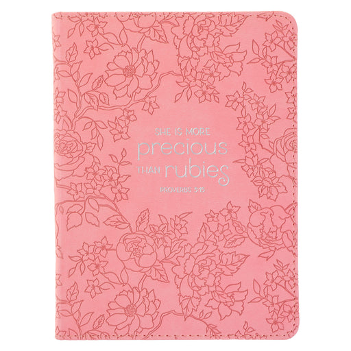 More Precious than Rubies Pink Handy-sized Faux Leather Journal
