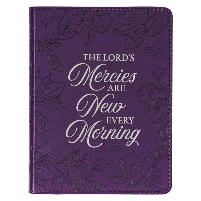 New Mercies Faux Leather Handy-sized Journal - Lamentations 3:22-23