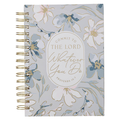 Commit to the Lord Floral Spiral Journal - Proverbs 16:3