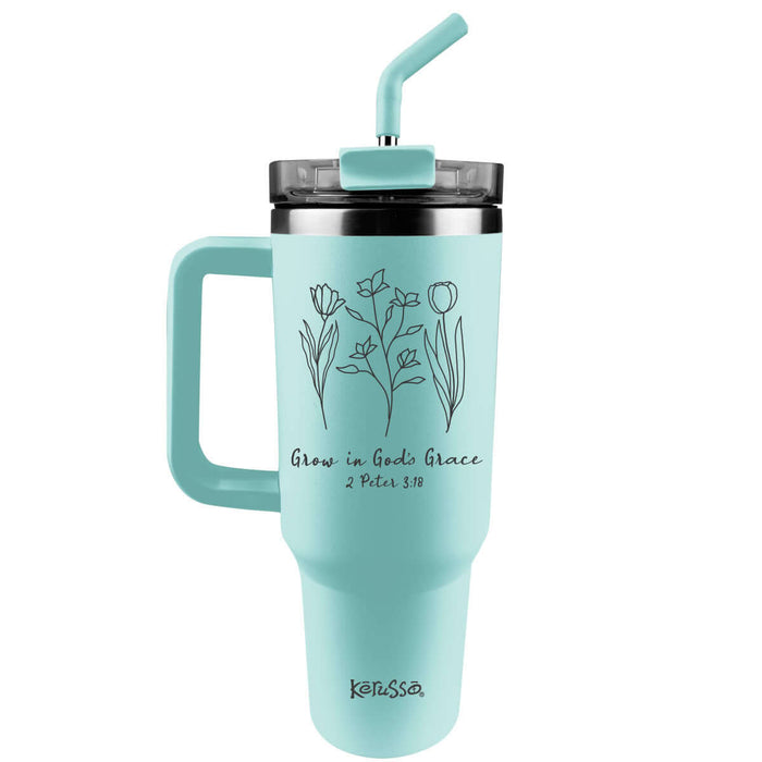 Grow In Grace 40 oz Stainless Steel Mug With Straw