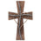 Rustic Wood Wall Cross w/ Heart 17"
