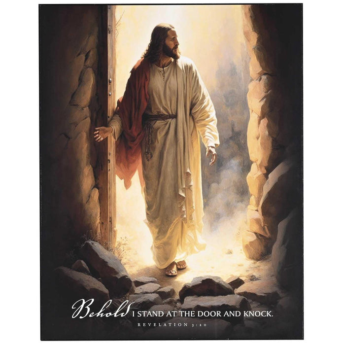I Stand at the Door and Knock Rev. 3:20 Wall Plaque 11x14
