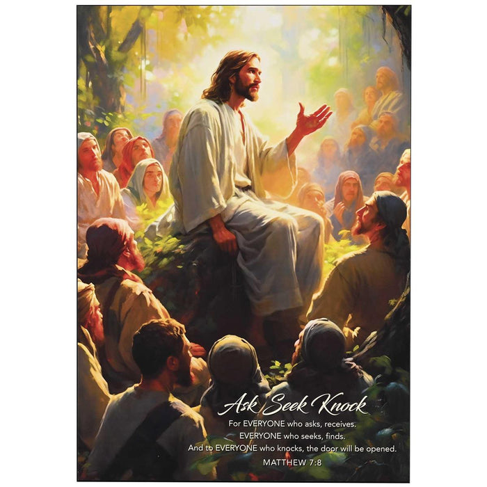 Ask Seek Knock 14x20 Wall Plaque