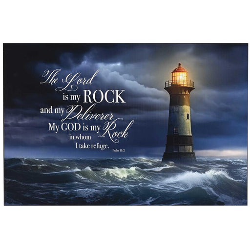 The Lord is My Rock Psalm 18:2 Wall Plaque 24x16