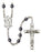6mm Hematite Madonna Rosary w/ Sterling Silver Crucifix and Center