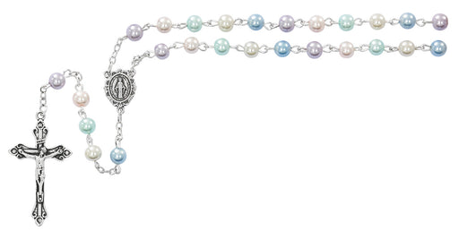 6mm Pastel Mulit-Color Pearl Rosary
