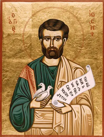 Icon of Saint Joseph the Betrothed 5.75x7