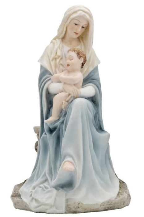 Seated Madonna & Child 6" Statue