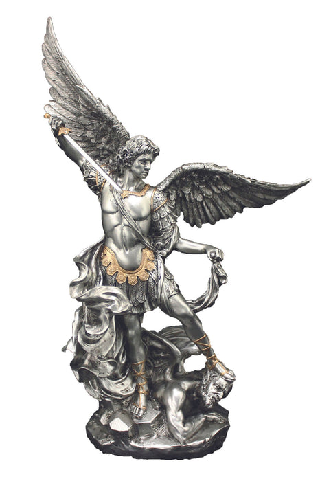 St. Michael 9" Pewter Statue