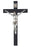 10" Black Crucifix w/ Silver Corpus