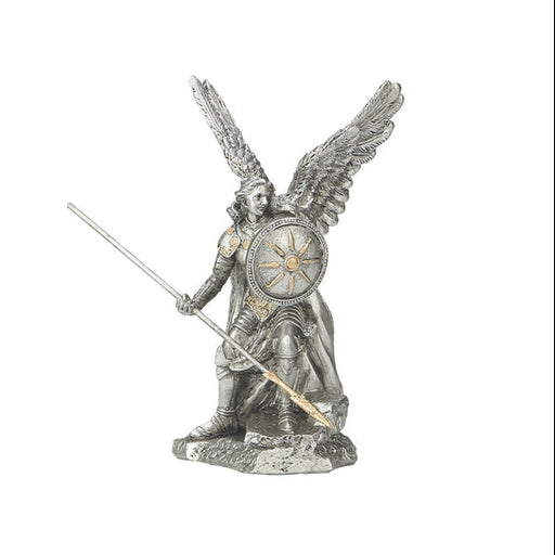 4" Pewter St. Raphael Statue