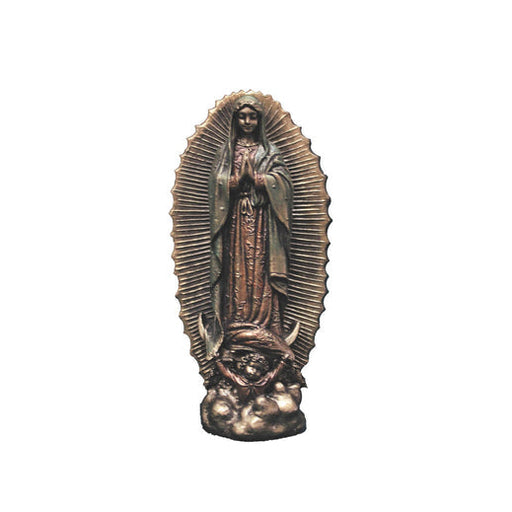 4" Bronze Our Lady of Guadalupe Statue