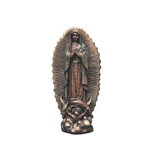 4" Bronze Our Lady of Guadalupe Statue
