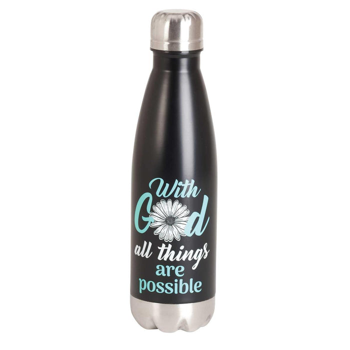 With God All Things are Possible Water Bottle 17oz