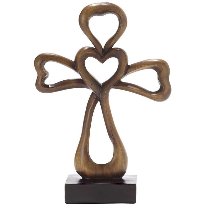 Eternal Love 12" Brown Table Cross