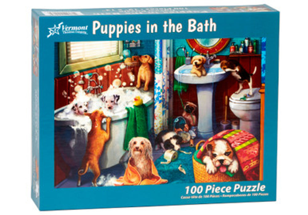 Puppies in the Bath Jigsaw Puzzle - 100 Pieces