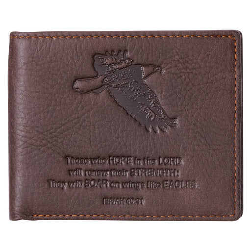 Wings Like Eagles Dark Brown Genuine Leather Wallet