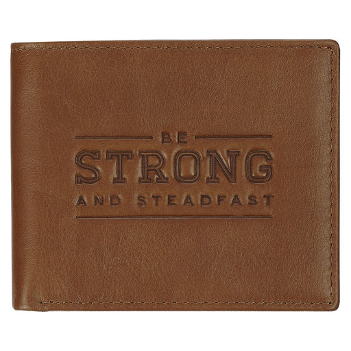Be Strong and Steadfast Chestnut Brown Full Grain Leather Wallet