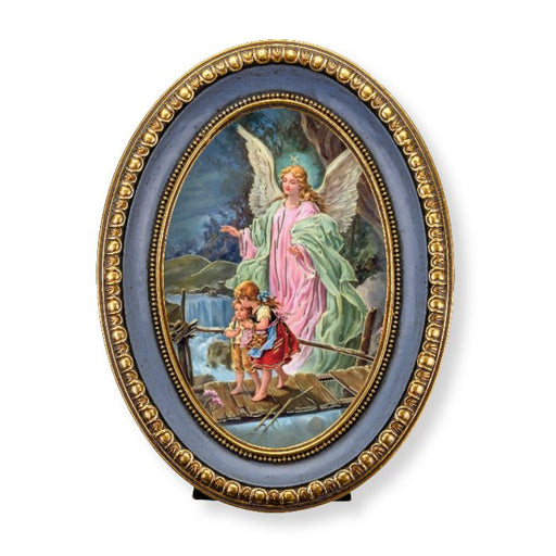 5x7 Guardian Angel Picture w/ Standing Oval Frame